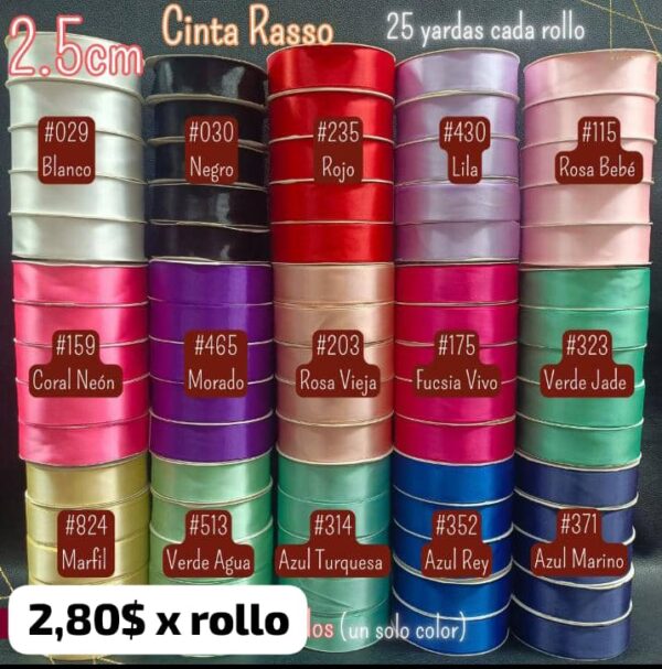Cintas Raso #5 x12 rollos - Image 2
