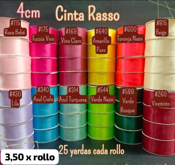 Cintas Raso #9 x12 rollos - Image 3
