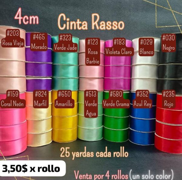 Cintas Raso #9 x12 rollos - Image 2