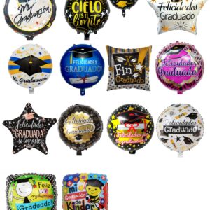 Globos Foil 18' Graduacion x12 unid.