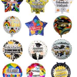 Globos Foil 10' Graduacion x12 unid.