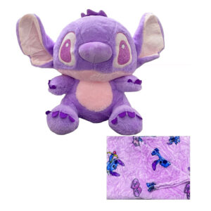 Peluche Stitch Lila c/cobija 40cm PS630