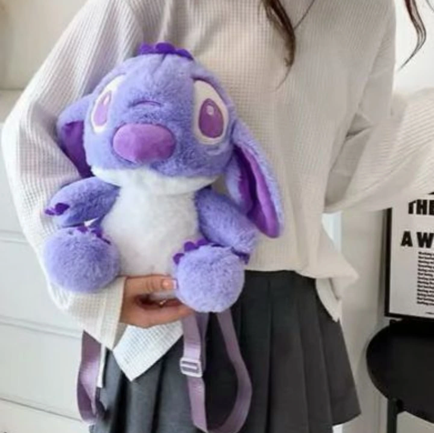Bolso Stitch Morado 30cm #L1966-70 - Image 3