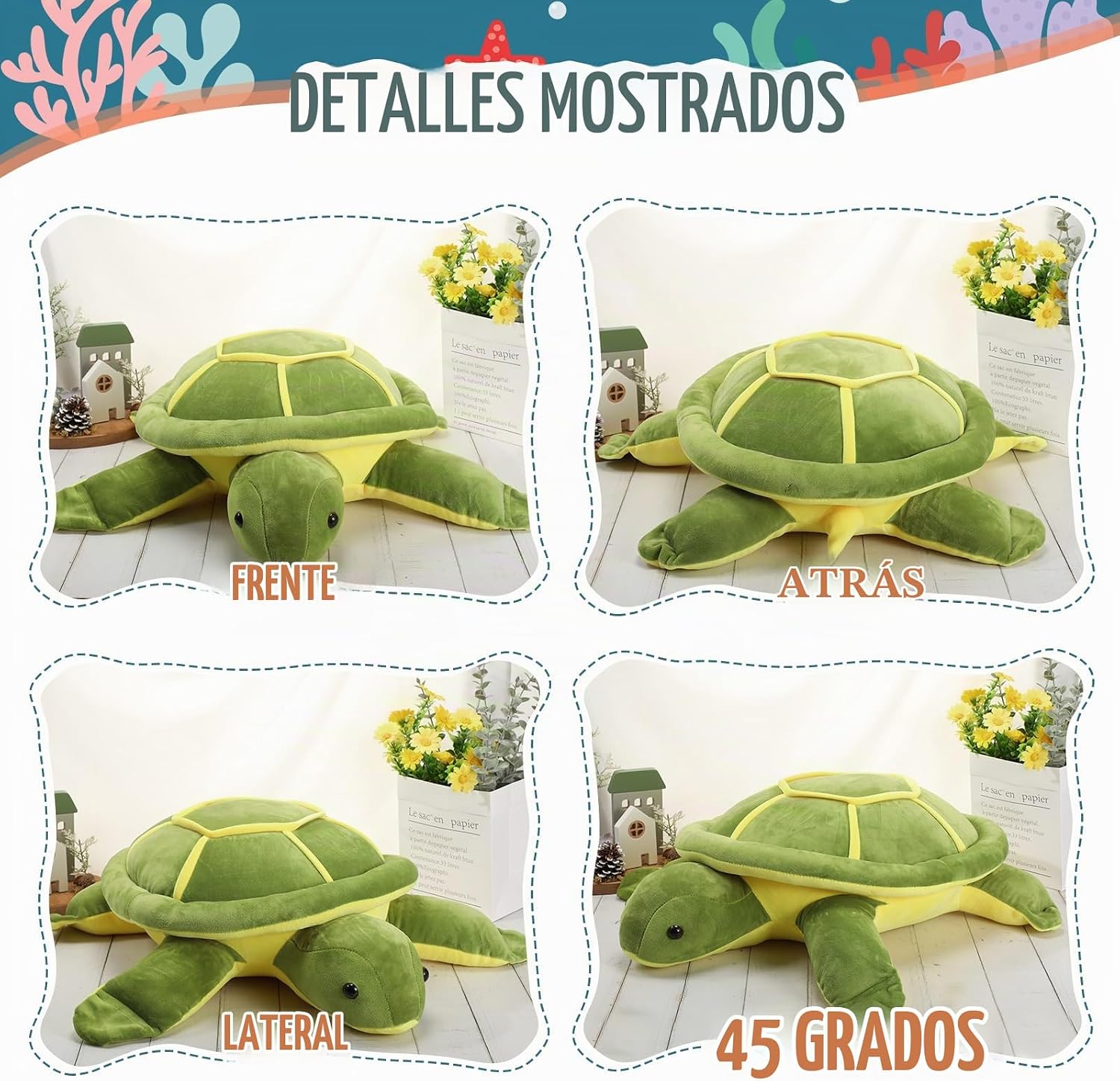 Peluche Tortuga 50 cm PS626 - Image 5