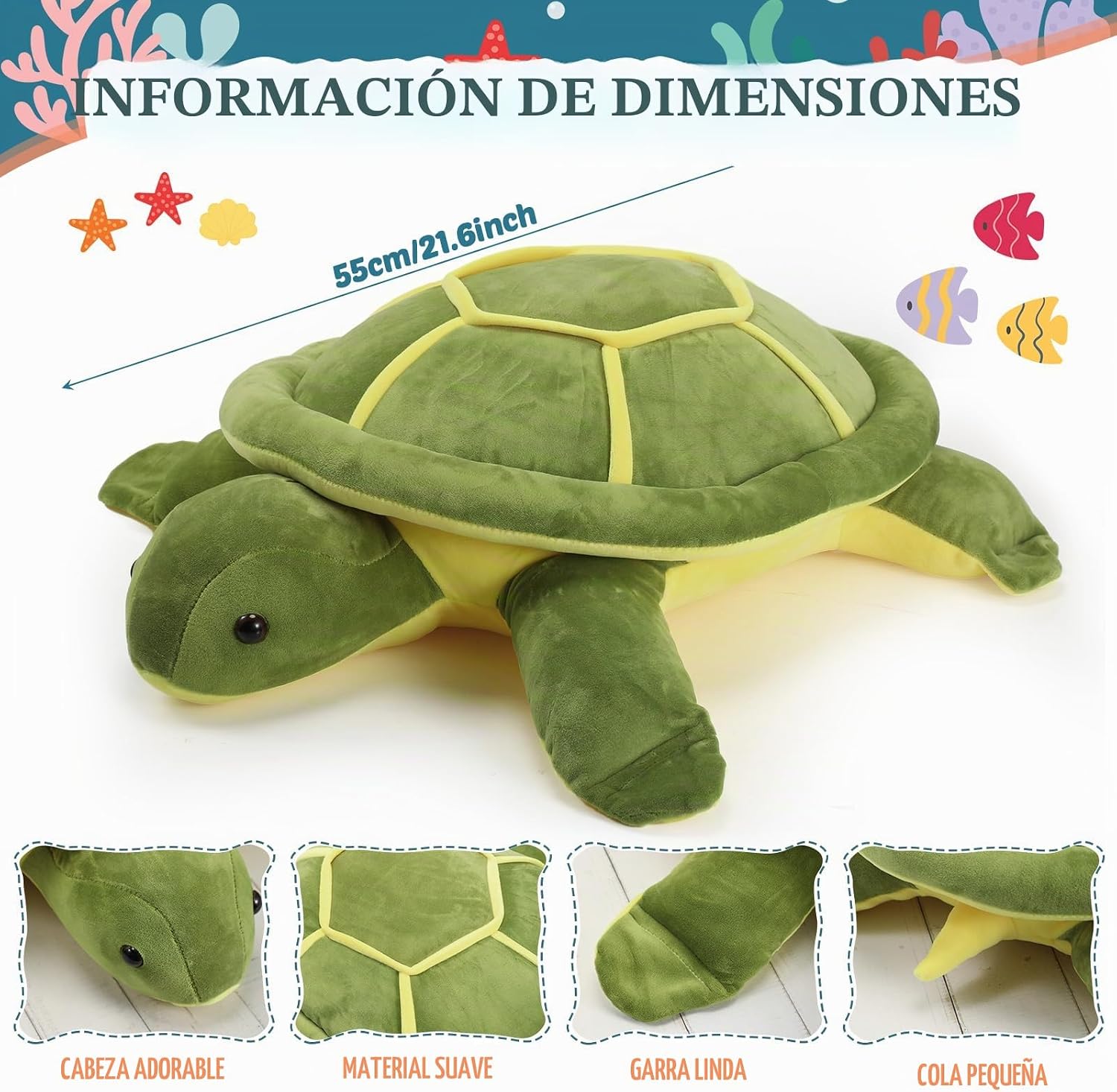 Peluche Tortuga 50 cm PS626 - Image 3