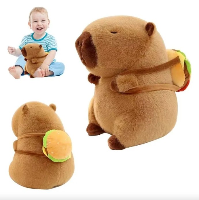 Peluche Capibara Hamburguesa 45cm #PS855** - Image 3