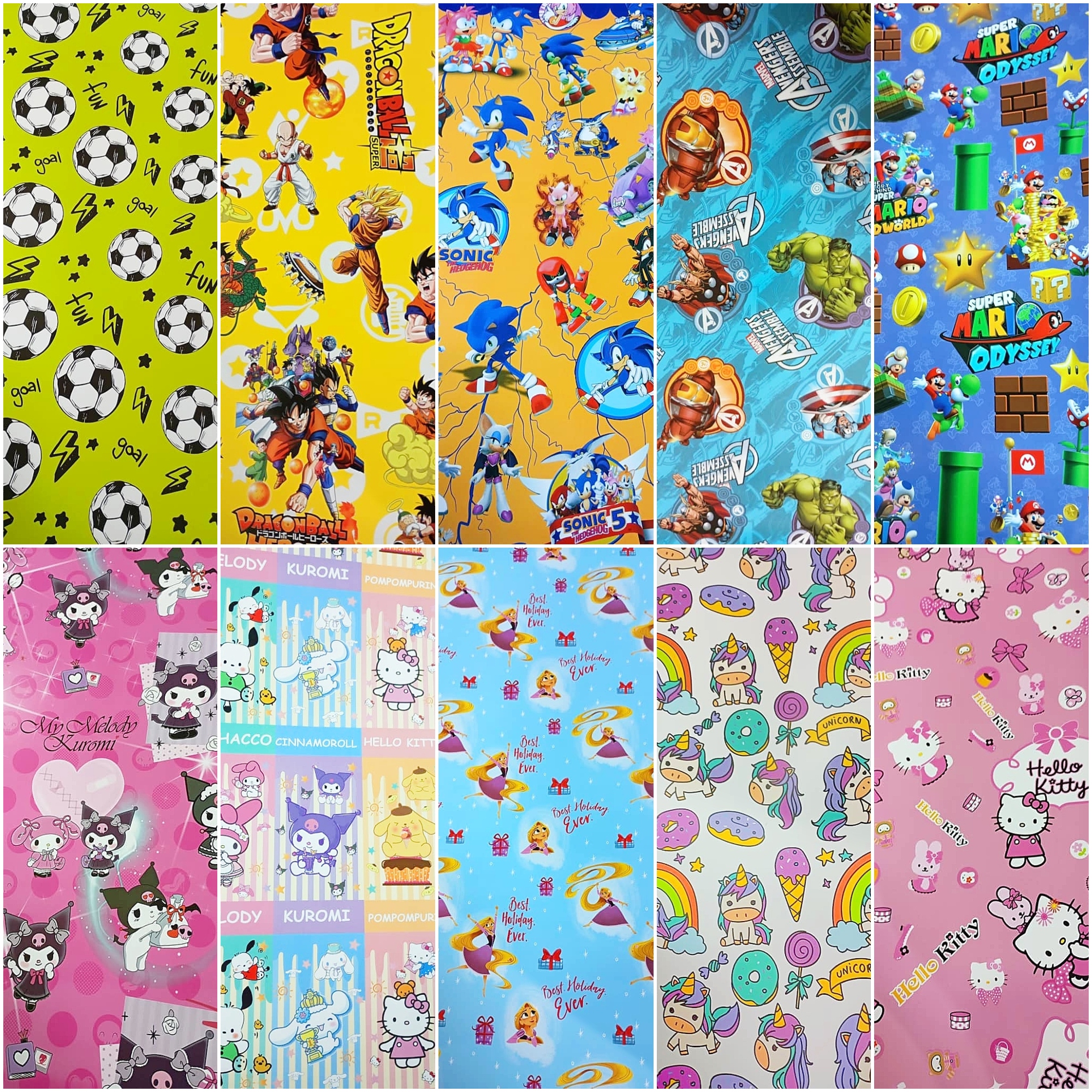 Papel de regalo infantil #2 Sanrio x20 pliegos