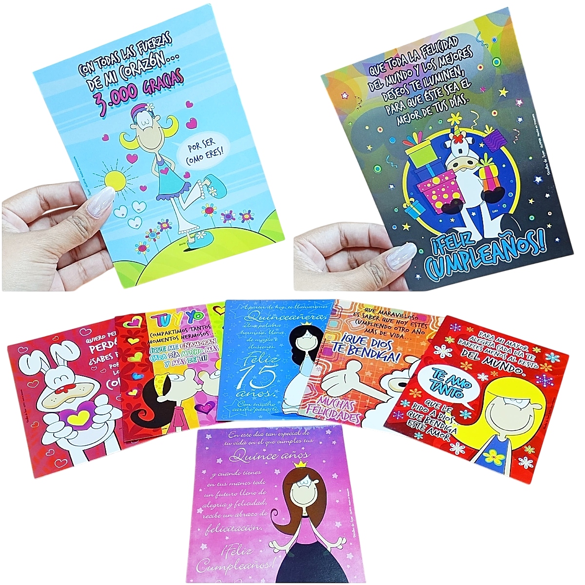 Tarjetas Detalles Medianas x12 unid