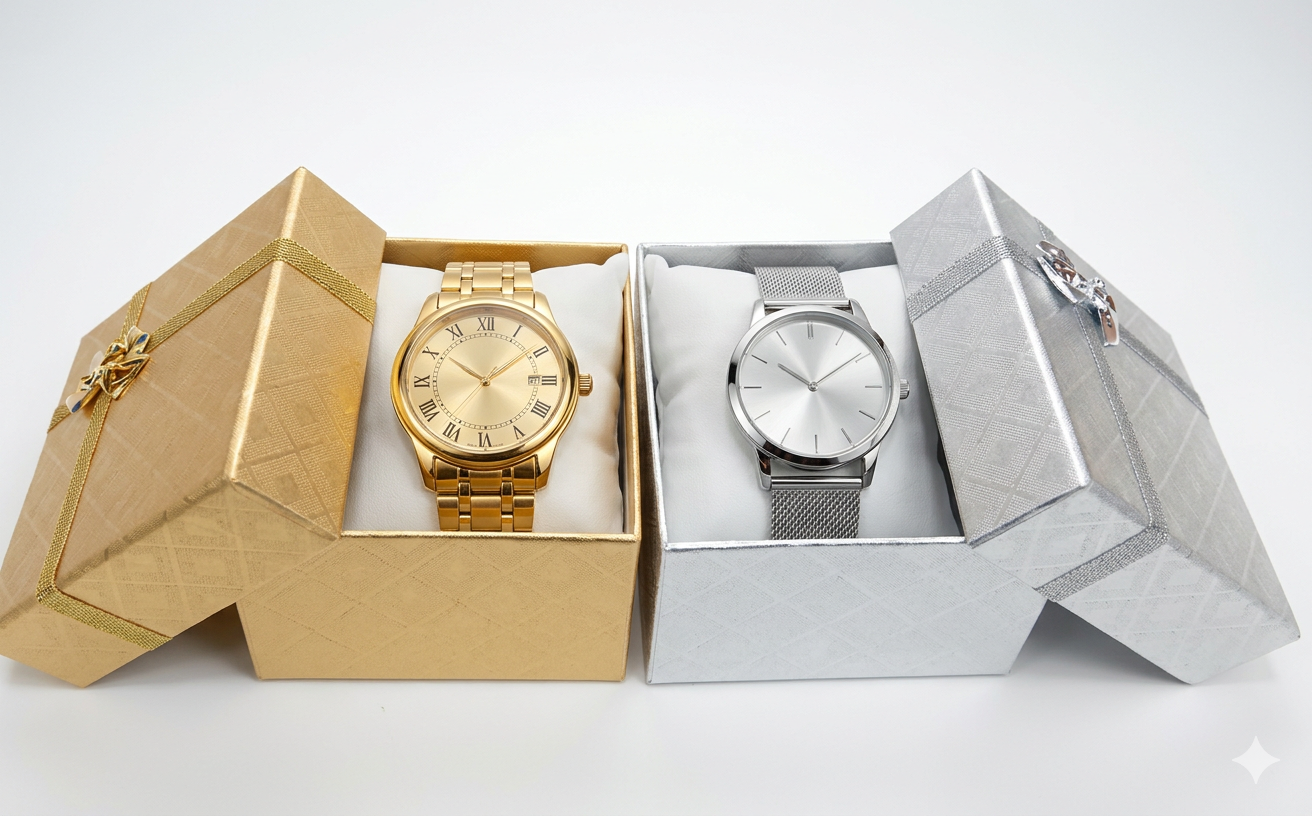 Estuche 9X9cm Reloj Dor/Plat x12 unid. #DOR9X9 - Image 7