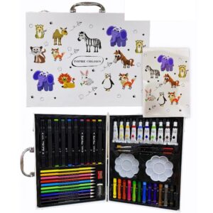 Set de Arte Maleta Metal Animalitos 48 piezas $001
