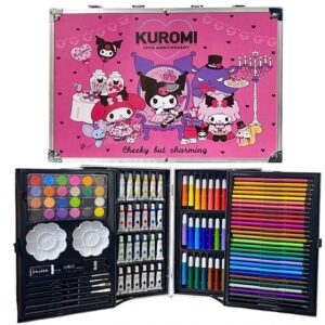 Set de Arte Maleta Metal Kuromi 145 piezas #K-145