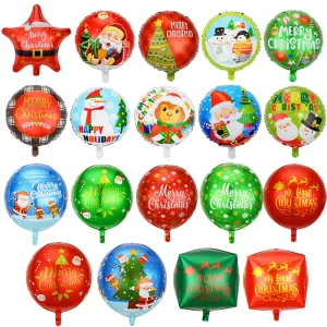 Globos Foil 10' Navidad x12 unid.