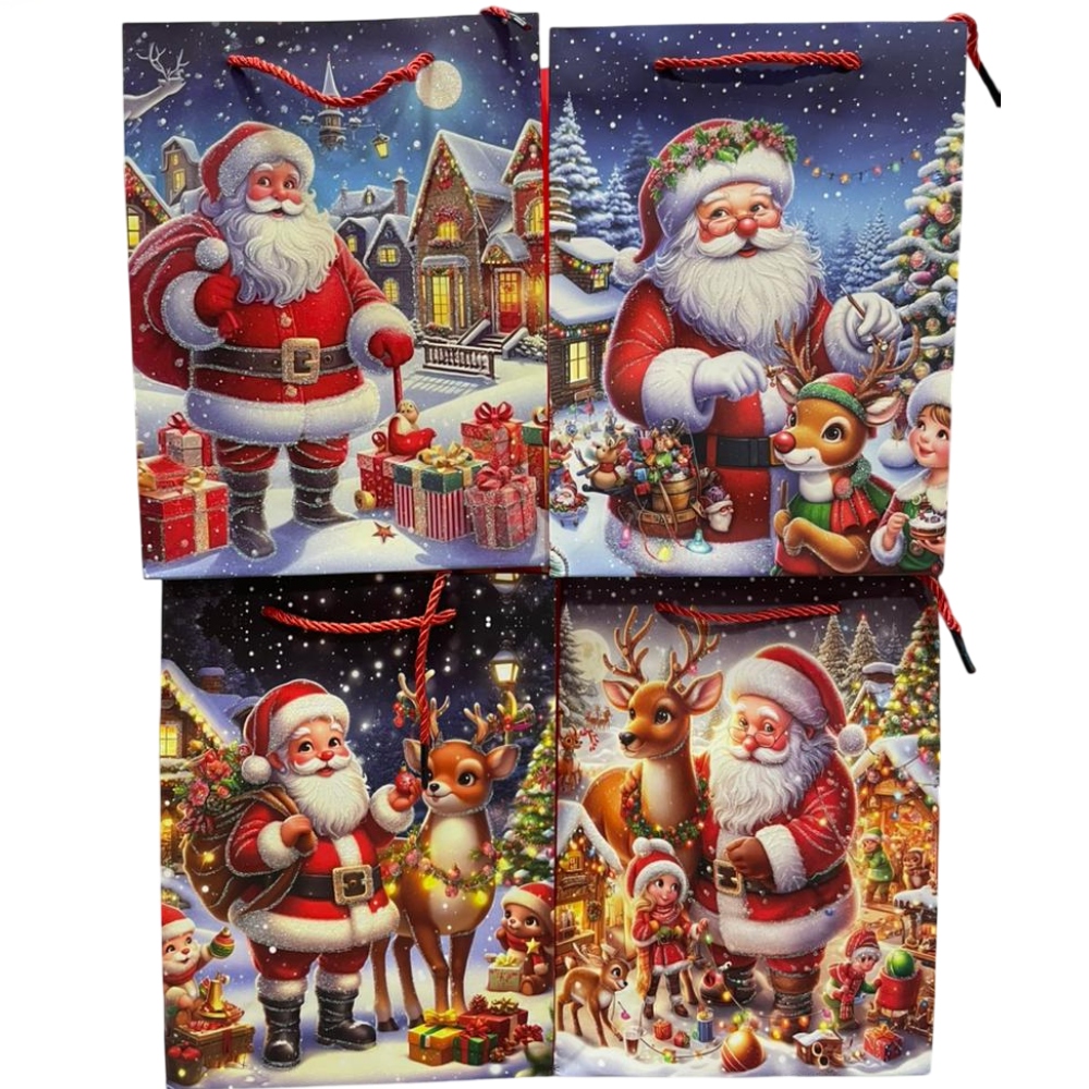 Bolsas Lujo 23×18 Navidad Azul x12 unid