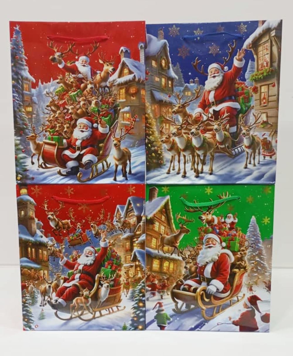 Bolsas Navidad 18×24 Trineo x12 unid - Image 5