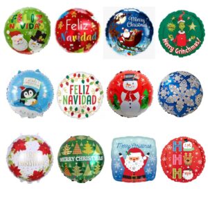 Globos Foil 18' Navidad x12 unid.