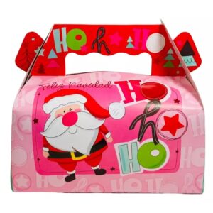Cajas Cotillon Navidad Santa Gde. x12 unid