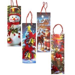 Bolsas Lujo Botelleras Navidad Nieve x12 unid