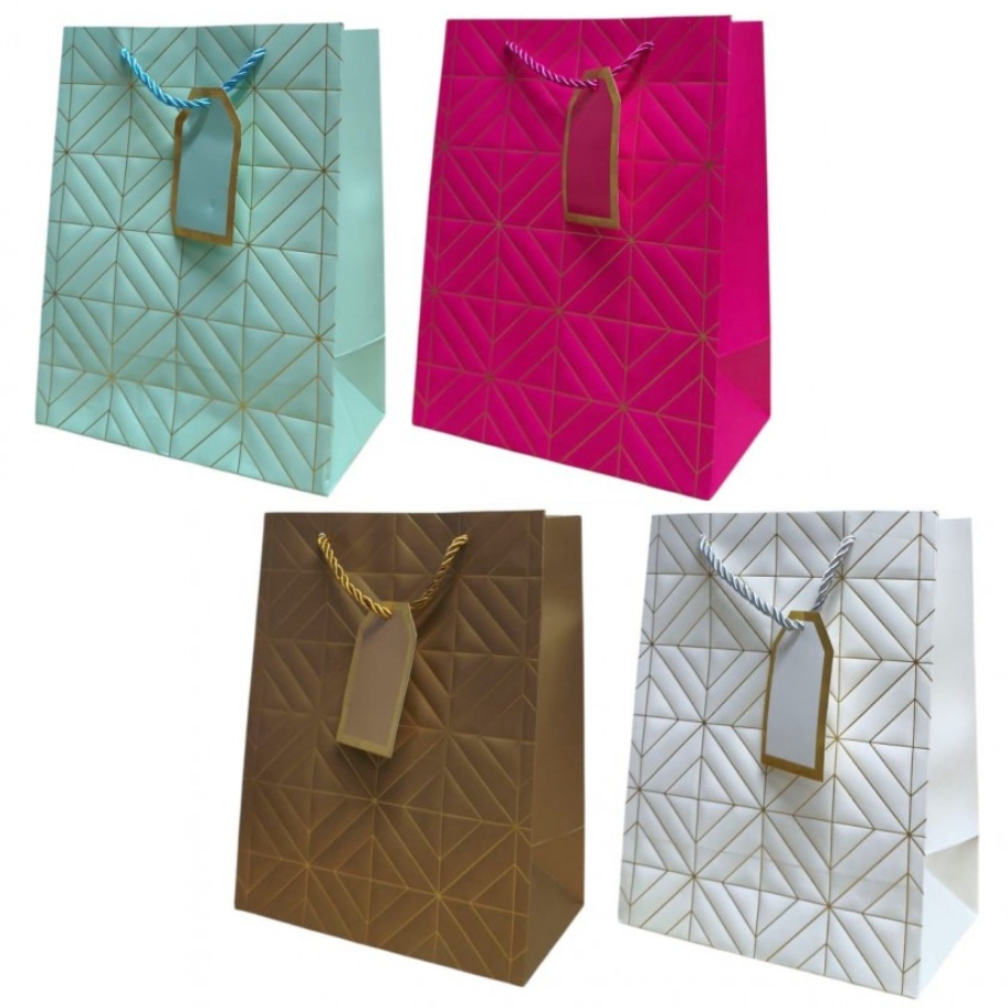 Bolsas Lujo 32×26 G. Diamante x12 unid