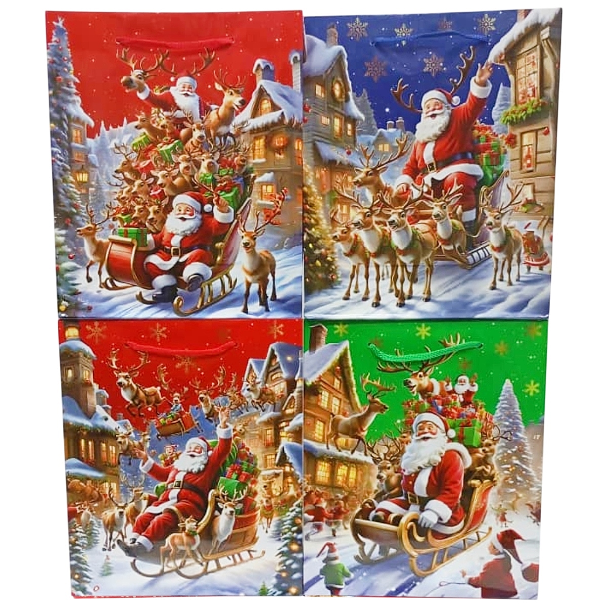 Bolsas Navidad 18×24 Trineo x12 unid