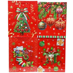 Bolsas Clasic 32×26 Navidad Rojo x12 unid