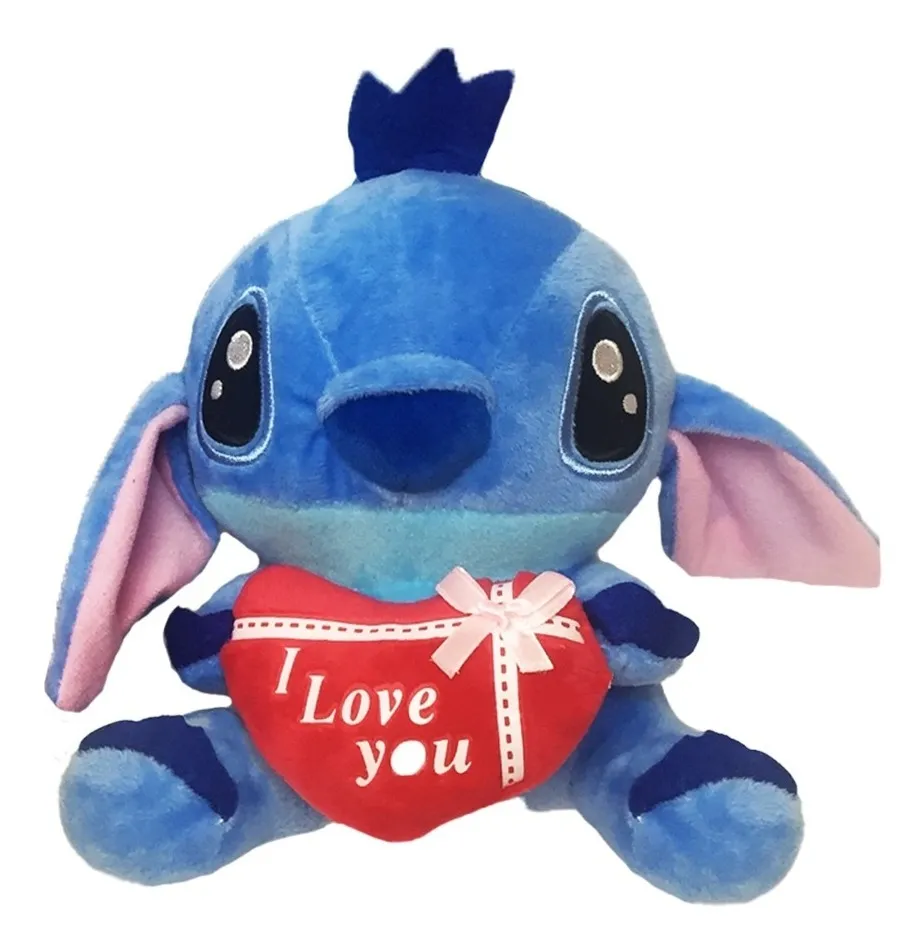 Peluche Stitch c/corazón 20cm