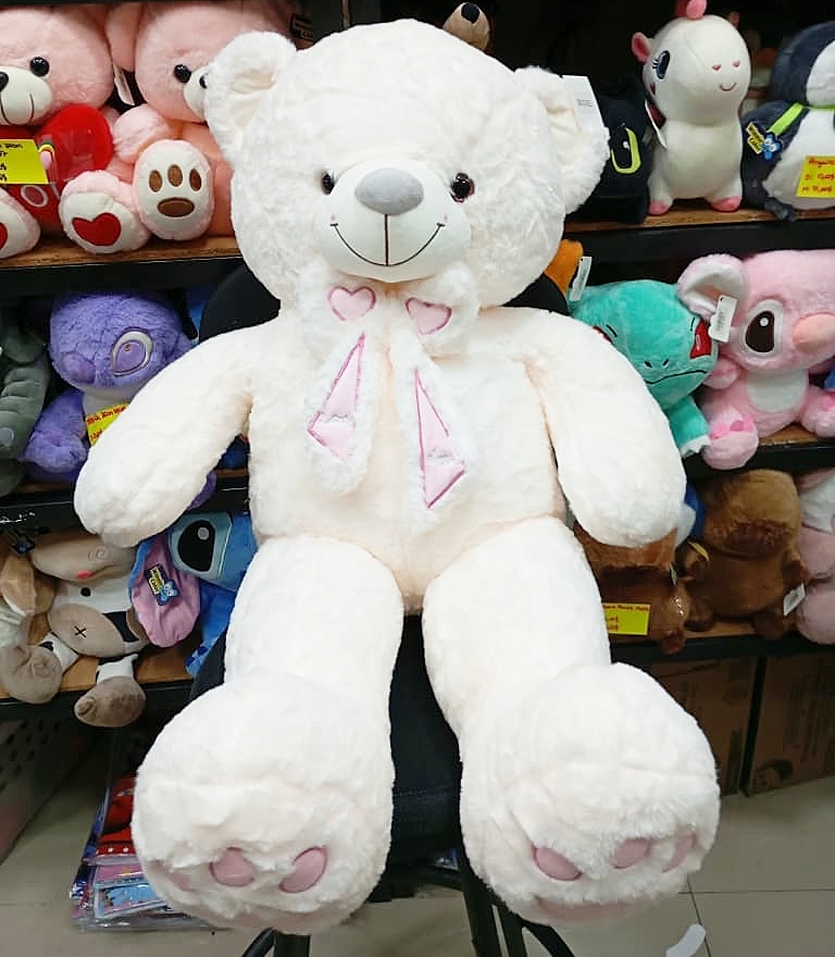 Peluche Oso Blanco Corbata 80cm #21982 - Image 3