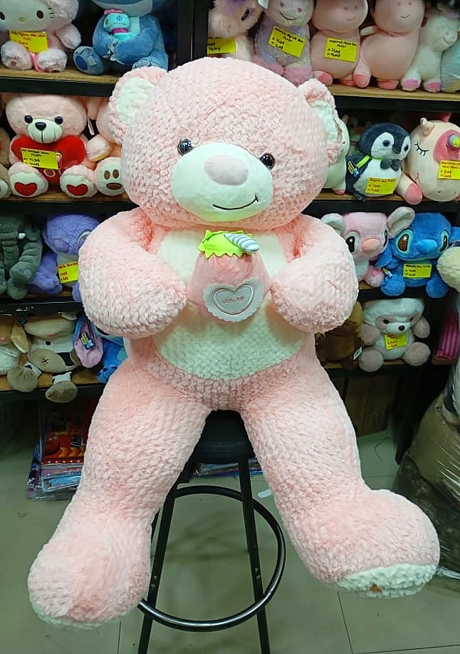 Peluche Oso Rosado c/fresa 100cm #21976 - Image 3