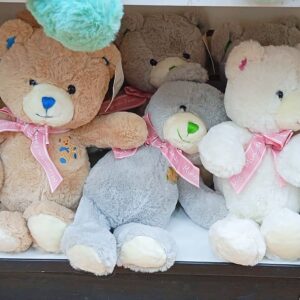 Peluche Oso Lazo Rosa 35cm #MD-210067