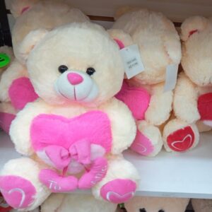 Peluche Osito Corazón Colgador 35cm #OV6452