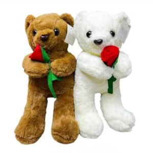 Peluche Oso c/Rosa 30cm #CS152