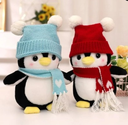 Peluche Pinguino Con Gorro 25cm PS964** - Image 4