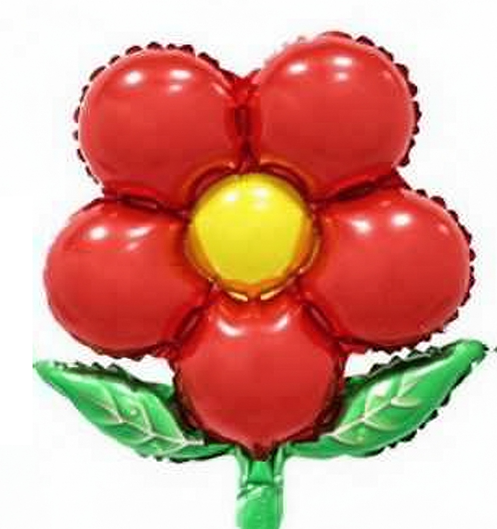 Globo Foil 18' Flor Roja x6 unid