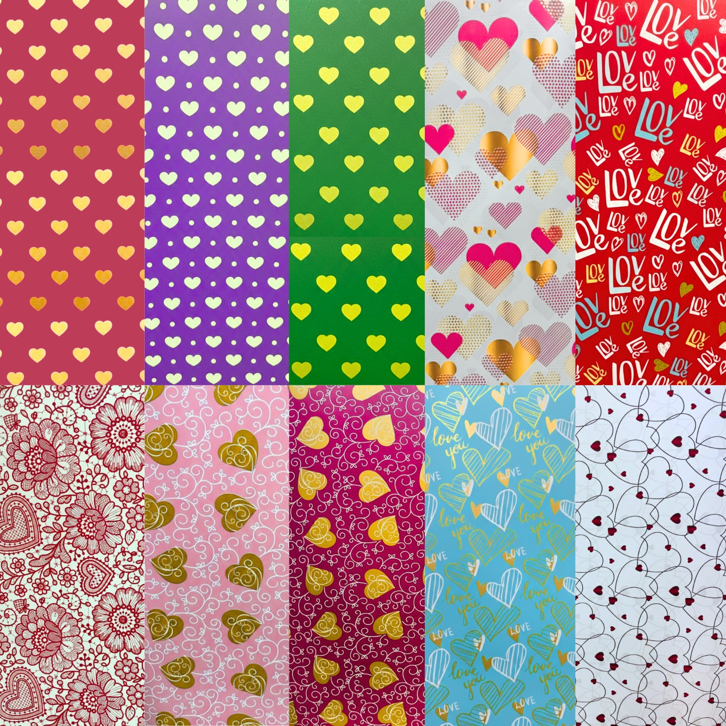 Papel de Regalo Amor x20 pliegos