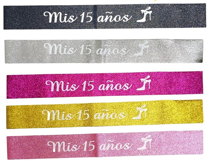 Banda de Cumpleaños 15 años Escarchada