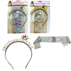 Banda y Cintillo F. Cumpleaños Corona #Q6036