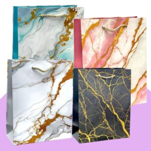 Bolsas de Regalo Lujo 18x24 Marmol x12 unid