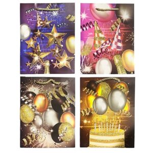 Bolsas Lujo 32x26 G. Cumple Estrlla x12 unid