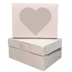 Cajas Dulcera 12x9cm c/Visor Corazon x12unid
