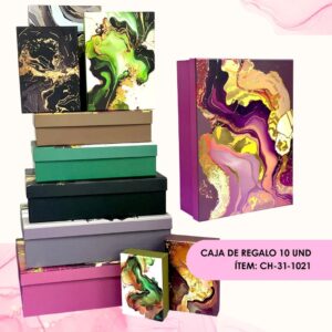 Cajas Duras Pack x10 piezas Mármol