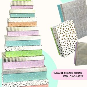 Cajas Duras Pack x10 piezas Pastel