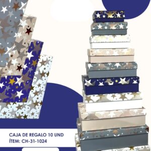 Cajas Duras Pack x10 piezas Estrellas