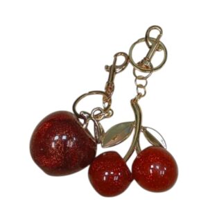 Llaveros Grandes de Resina de Manzana y Cereza