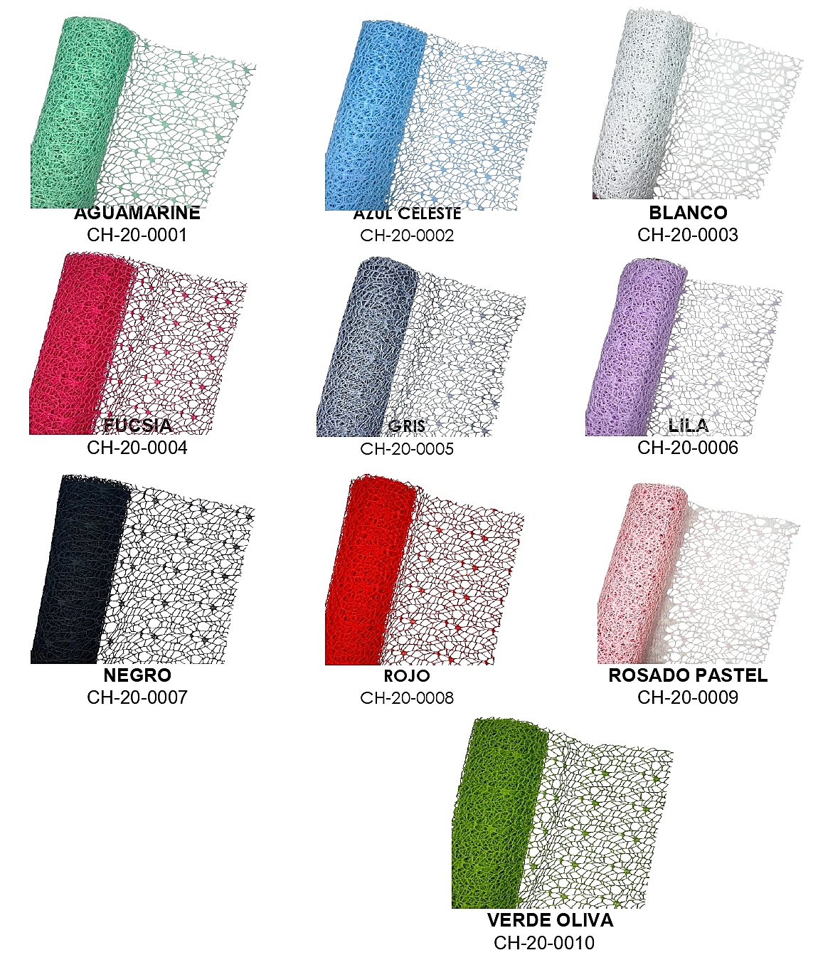 Rollo Malla Floral 50cm x 5 mtrs. - Image 2