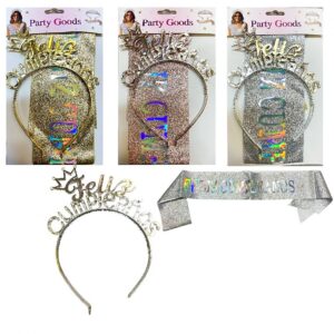 Banda y Cintillo F. Cumpleaños Corona#Q6004