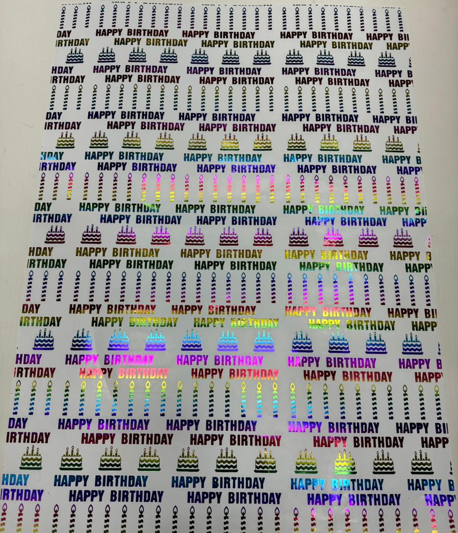 Papel de Regalo Metalico Cumple x20 pliegos - Image 2