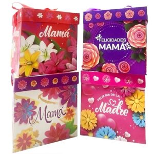 Cajas Cubo 22x22 Mama #3 x4 unid.