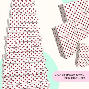 Cajas Duras Pack x10 piezas Coraz. Rojos
