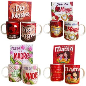 Tazas c/cajita Dia de la Madre x4 unid.