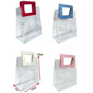 Bolsa PVC P Asa Cuadra. (18x16x7) x10 unid