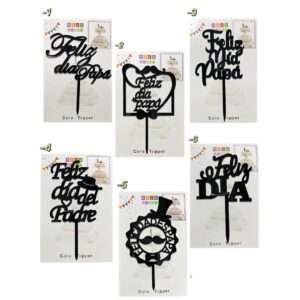 Topper Acrilico Dia del Padre x12 unid.